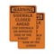 Signmission Sidewalk Closed Ahead Use Sidewalk OSHA Warning Sign, Plastic, 7in W x 10in L, 2PK OS-2PACK-WS-P-710-V-13528 - alternate 1